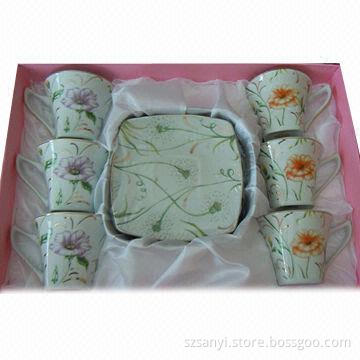 Tea cup and saucer set, 12pcs